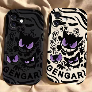 Alla moda simpatico cartone animato Anime Gengar custodia del telefono in Silicone morbido per iPhone 11 16 Pro Max Shell colorato comodo guscio del telefono <span class=keywords><strong>cellulare</strong></span> - Product Image 1