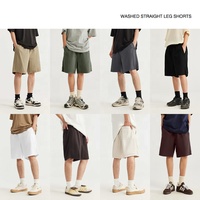 INFLATION Short de teinture de vêtement droit personnalisé hommes coton Streetwear Shorts en coton hommes