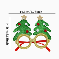 Lunettes de Noël scintillantes de qualité, motif lapin doré, forme de dessin animé, ornements mignons pour costume de Noël