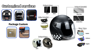 売れ筋ハーフフェイスヘルメットカラフルなグラスファイバーオープンドット承認ノーラン中国レトロゴーグルオートバイヘルメット - Product Image 5