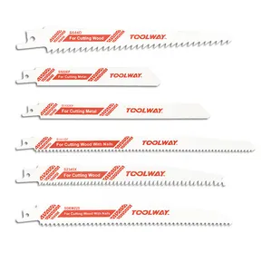 Toolway S2345X reciprocating saw blade sabre recip saw blades 5 pcs for plywood pvc straight cuts