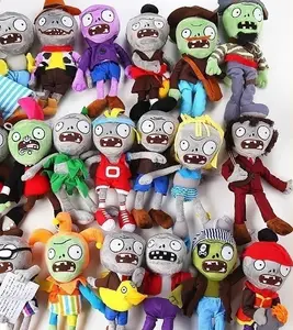 Tanaman panas vs Zombie boneka Plushie permainan kreatif mainan boneka binatang mainan Halloween mewah dekorasi rumah bantal baca