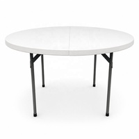 Großhandel 6ft Runde Metall-Kunststoff-Klapptische und -Stühle für Bankette, Outdoor-Garten-Events, Partys und Essen im Freien