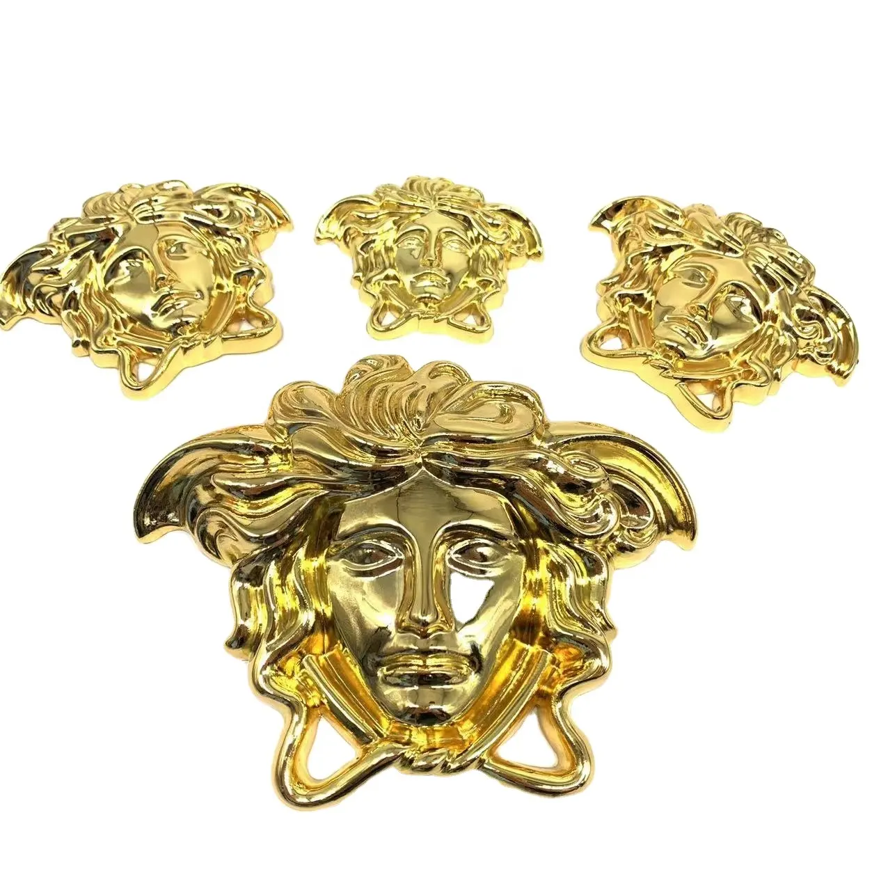 High End Luxo Ouro Latão Porta Medusa Knocker para Jantar Set Móveis