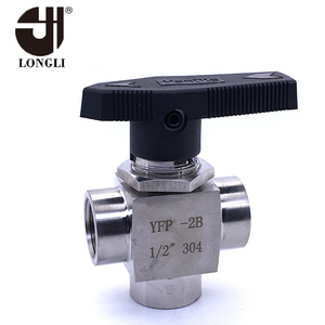 Vanne à boisseau sphérique pneumatique 3 voies en acier inoxydable YFP-2B pour le contrôle du débit - Product Image 3