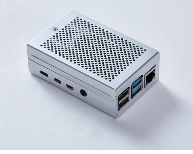 Raspberry Pi 4 Metal Case Aluminum Alloy Enclosure with 29-Grid Layout for Model B Heat-Dissipating Accessory Motherboard