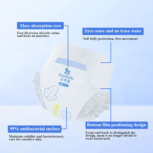 Pantalon d'entraînement ultra-mince en coton super absorbant de <span class=keywords><strong>taille</strong></span> XXXL Couches tractées biodégradables pour bébé Japan Core Imprimé Design gratuit - Product Image 2