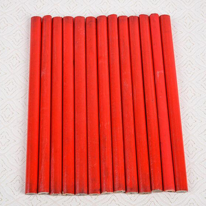 Lápiz de Carpintero Rojo de 7 Pulgadas con Punta de Grafito de Color, Marcador Plano Octagonal Estándar - Product Image 1