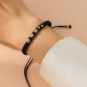 Pulsera de Acero Inoxidable Trenzada de Estilo Nuevo con Código Morse Digital, Pulsera Plana Hecha a Mano, Pulseras Tejidas para Parejas, Pulsera Impermeable - Product Image 4