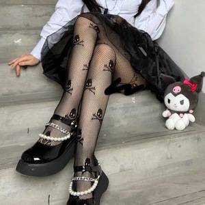 Skull Mesh Stockings 15D Thin Transparent Women's Tights For Clubbing And Fashion Wear - Product Image 2