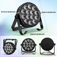 Par Light 14LED RGBW 4-en-1 lumières de scène DMX mélange de couleurs pour fête DJ Disco spectacle avec contrôle App