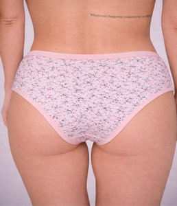 Culotte Hipster Imprimée Florale Rose pour Femme, Taille Mi-Haute, Bande Élastique Extérieure, Coton Doux, Respirante, Confortable pour Usage Quotidien - Product Image 5