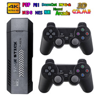 Console de jeu vidéo X2 Plus 4K Retro Game Stick HD Home avec 2 contrôleurs sans fil intégrés 30000 + jeux