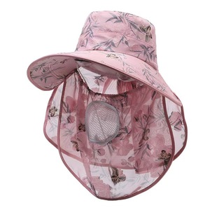 Sombrero de Pescador para Mujer con Cubierta Facial, Transpirable, Protección Solar, para Verano, Actividades al Aire Libre, Jardinería, Ciclismo - Product Image 3