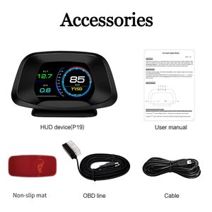 YOMIRACING P19 OBD2 GPS HUD เครื่องวัดสมาร์ท แสดงความเร็ว รอบเครื่องยนต์ อุณหภูมิน้ำ แรงดันไฟฟ้า อัตราส่วนน้ำมันเชื้อเพลิง AFR 0-100 ทดสอบ ล้างข้อมูลได้ รองรับ 12 ภาษา - Product Image 6