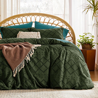 Ensemble de housse de couette en microfibre de coton 100% de style classique américain de haute qualité, solide et tissé sur mesure pour la maison et les hôtels