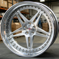 2 pièces de jantes en alliage d'aluminium chromé personnalisées 5x120 5*112 à profil profond de 18 à 24 pouces pour E63 CLS63 M5 M8 RS6 RS7 Huracan Corvette