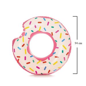Anello gonfiabile a forma di ciambella 94x23 cm con design a fragola, galleggiante per piscina per bambini e adulti - Product Image 2