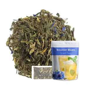 Teh Es penjualan laris teh rasa energi minuman campur bunga buah kering dan teh hijau herbal campuran minuman dingin