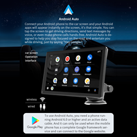 Estéreo Portátil Inalámbrico de 9 Pulgadas para Coche, GPS, Cámara de Marcha Atrás, Transmisor FM, Android Auto, Mirror Link, Monitor de Pantalla Táctil MP5, 1 Año de Garantía