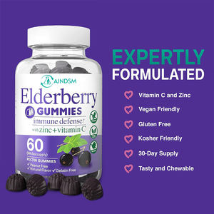 Gomitas de Baya del Saúco Negra, Musgo Marino y Zinc Bien Diseñadas, Suplemento para Mejorar la Inmunidad para Adultos - Product Image 4