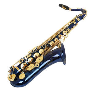 Saxophone ténor en cuivre <span class=keywords><strong>SLADE</strong></span> Blue Gold Bb, saxophone de haute qualité, instrument de musique, saxophone ténor avec étui, anches, support, pièces - Product Image 5