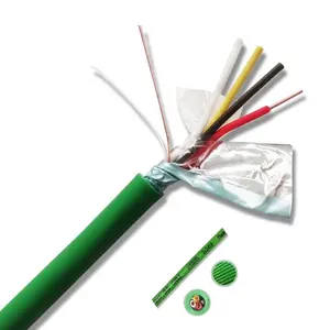 KNX Kabel Bus Kawat Kontrol Kualitas Tinggi 2X2X0.8Mm Tembaga Telanjang Pe Isolasi PVC 100M KNX Tirai Listrik Kabel Kontrol Total