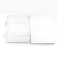 Boîtes à gâteaux carrées écologiques et biodégradables de 6 pouces avec couvercles en papier transparents, option de gaufrage, stock direct usine pour mariages
