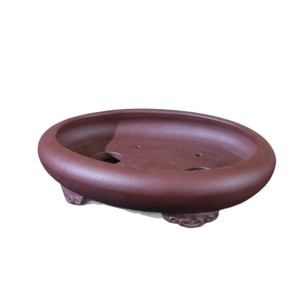 Maceta Ovalada de Arcilla Morada para Bonsái, Estilo Zen, Hecha a Mano, Inspirada en Su Ling, para Escritorio - Product Image 5