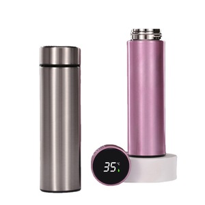 Borraccia digitale da 500 ml con logo personalizzato con <span class=keywords><strong>Display</strong></span> a LED per temperatura in acciaio inossidabile 500 ml Termo Termo tazza Smart - Product Image 4