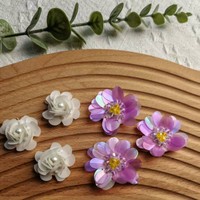 Appliques en feutre 3D faites à la main, colorées, avec fleurs et sequins, en PVC plastique, à coudre sur les chapeaux, couleur personnalisée