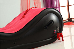 PVC 에어 쿠션 섹스 소파 침대 BDSM 섹시 의자 4개 수갑 포함 야외 가구 커플용 (해변, 정원) - Product Image 3