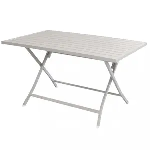 Tavolo pieghevole in alluminio per esterni tavolo da pranzo portatile rettangolare scrivania robusta montaggio Zero leggero facile da piegare e riporre