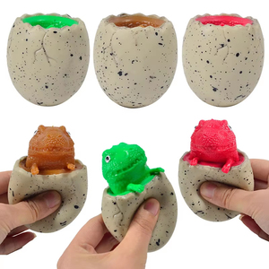 Dinosaur <b>Egg</b> Cup Squishy Sensory <b>Toy</b> Press Rebound Stress Relief Anxiety Relief Squeeze Fidget for Boys Girls Office Desk Gag - Product Image 1