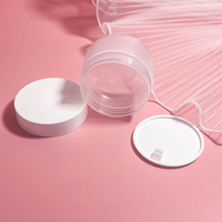 Pot cosmétique en plastique PP givré blanc mat rond de 30g 50g vide avec couvercle pour crème visage et baume à lèvres – Vente en gros