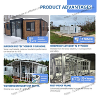Maison Conteneur Préfabriquée Extensible 20, 30, 40 Pieds en Acier Léger, Villa Modulaire Pliable et Compacte