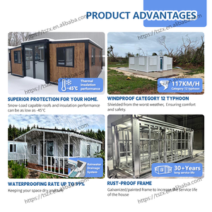 Casa Container Espandibile Prefabbricata da 40, 30, 20 Piedi in Acciaio Leggero, Mini Villa Pieghevole, Casa Modulare Ripiegabile - Product Image 4