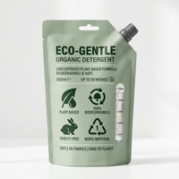 Pochette Doypack Écologique Monomatériau avec Bec Verseur et Fenêtre Graduée pour Recharge de Détergent Liquide
