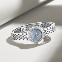 Montre à quartz à deux aiguilles NAVIFORCE Officielle 5084, bracelet en acier inoxydable massif, Reloj De Mujer avec cadran en nacre, montre-bracelet pour femme