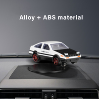 Modèle de voiture de collection en alliage moulé sous pression, rotation à 360 degrés, AE86, ornement de voiture de drift en métal, kits d'intérieur, cadeau