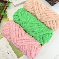 Fil chenille super épais et doux pour tricot au doigt, écharpe, tricot au bras, couverture arc-en-ciel, coussin de lit pour chat DIY