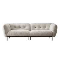 Ensemble de canapés de salon Zayshine, style italien moderne, luxe, velours blanc, modulaire, 3 places, assise profonde, canapé de designer pour appartement, canapé de détente