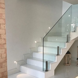 CBMmart Best Sale Modern Customized Design Balcony <strong>Glass</strong> Railing Aluminium Handrail <strong>Balustrade</strong> For Stairs - Product Image 3