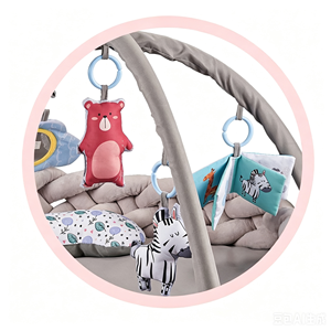 Transat bébé tressé en flanelle pelucheuse, nid <span class=keywords><strong>de</strong></span> sécurité fait main, parc à balles pour nourrissons, tapis <span class=keywords><strong>de</strong></span> jeu et d'activités en coton doux - Product Image 4