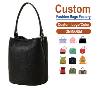 Genuine Leather Lady Vintage Spring All Seasons Anti-Theft Bucket Bag Luxury Handbag Shoulder Crossbody Bag Women OEMODM Custom - Product Image 1