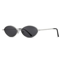 Lunettes de soleil ovales vintage STORY LM8528, monture en acier inoxydable, verres polarisés UV400, lunettes de soleil rétro tendance pour femmes et hommes