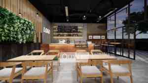 Cafetería comercial moderna personalizada, diseño de interior, tienda de café de lujo, diseño de mostrador para la venta - Product Image 3