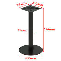 Socle de table noir et or en acier inoxydable pour restaurant, colonne unique, facile à nettoyer, design moderne, garantie 1 an