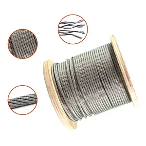 Cable de acero inoxidable de una sola hebra, cuerda de alambre para pesca, 8m, 0, 6mm, 0, 8mm, 1x7 SS
