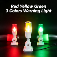 Feu de signalisation tricolore intégré avec alarme sonore, lampe indicatrice de signalisation pour machine CNC à lumière constante, 12V/24V